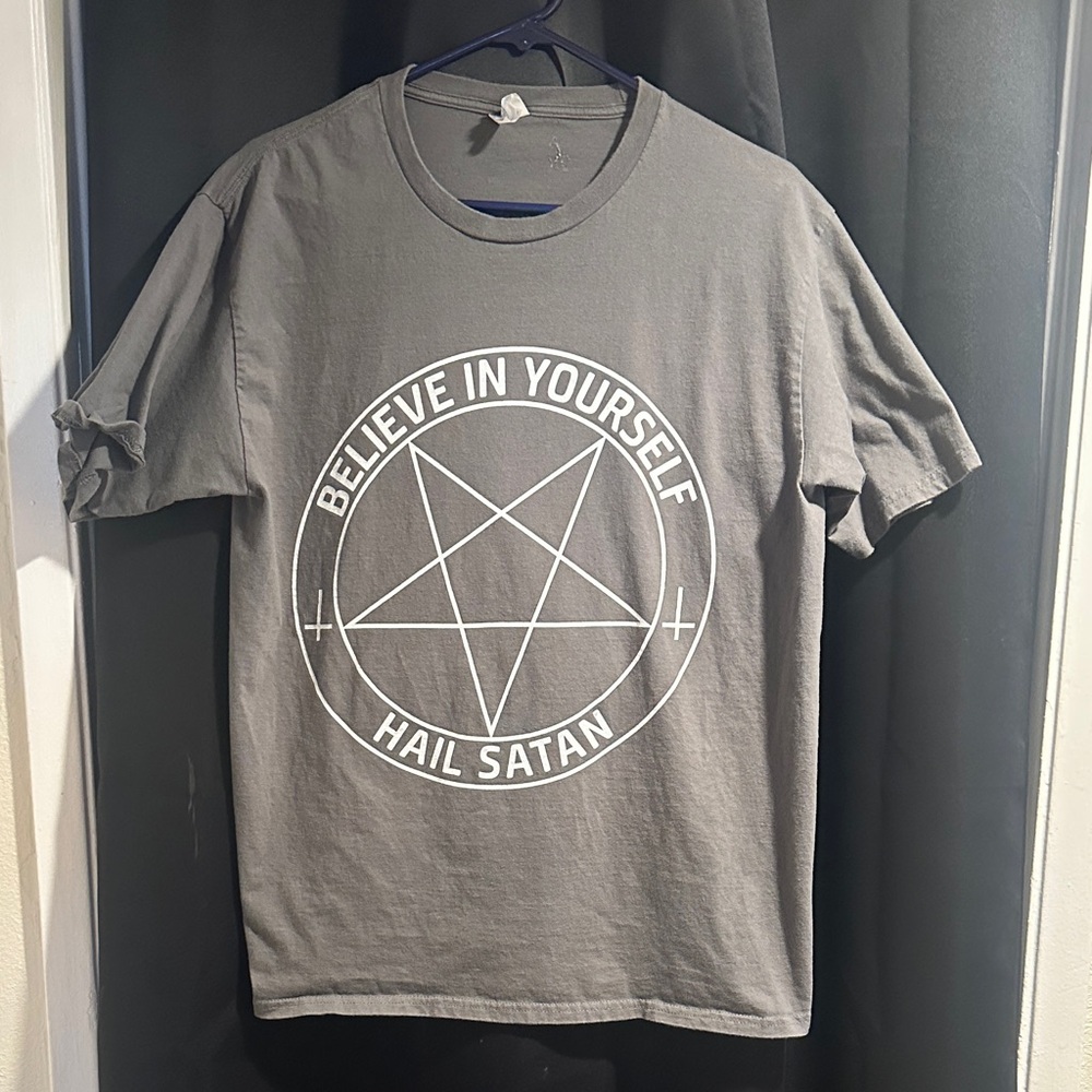 Gray Satan T-Shirt Satanic